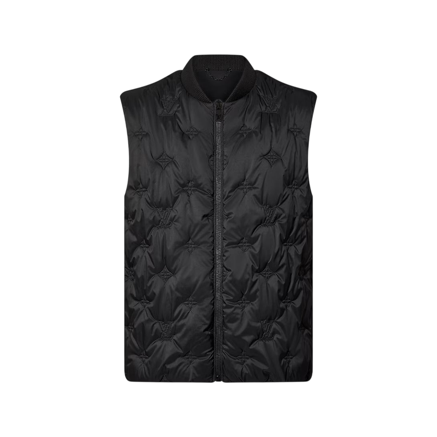 Louis Vuitton Monogram Quilted Nylon Gilet — Black