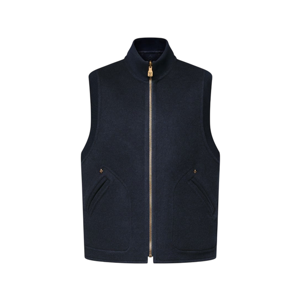 Louis Vuitton Gilet reversibile double-face Monogram — Blu navy