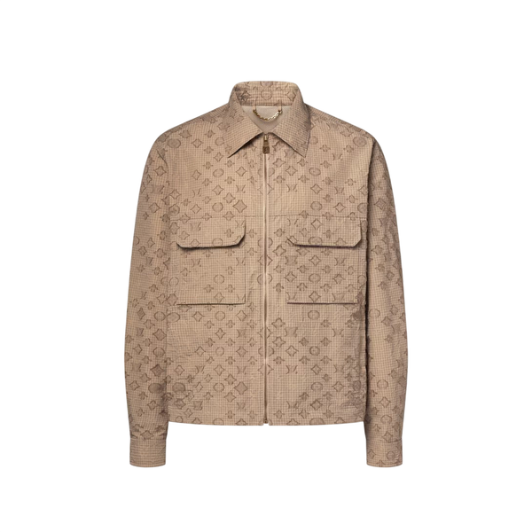 Louis Vuitton Camicia-giacca con cerniera Monogram Ripstop — Beige
