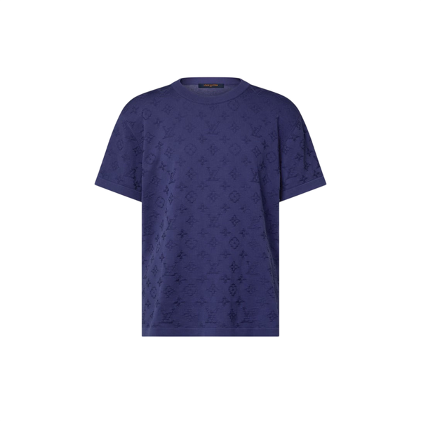 Louis Vuitton Maglia girocollo a maniche corte Monogram — Blu navy