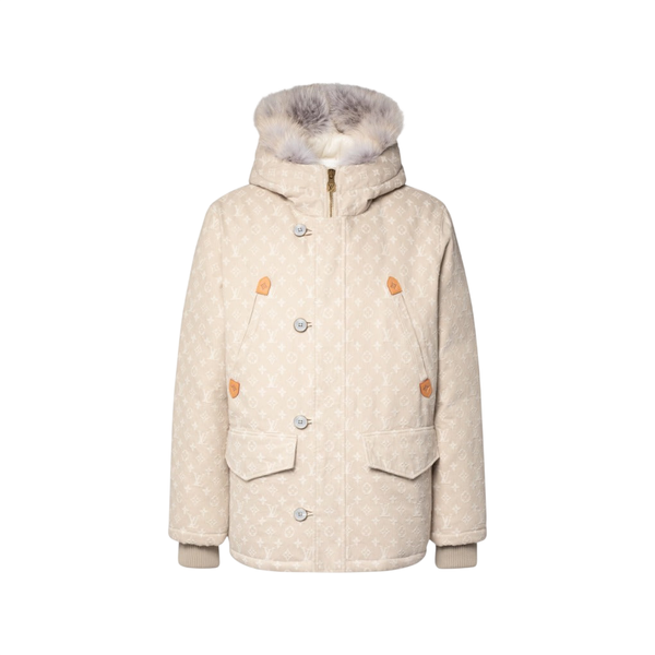 Louis Vuitton Parka imbottito in denim idrorepellente Monogram — Beige