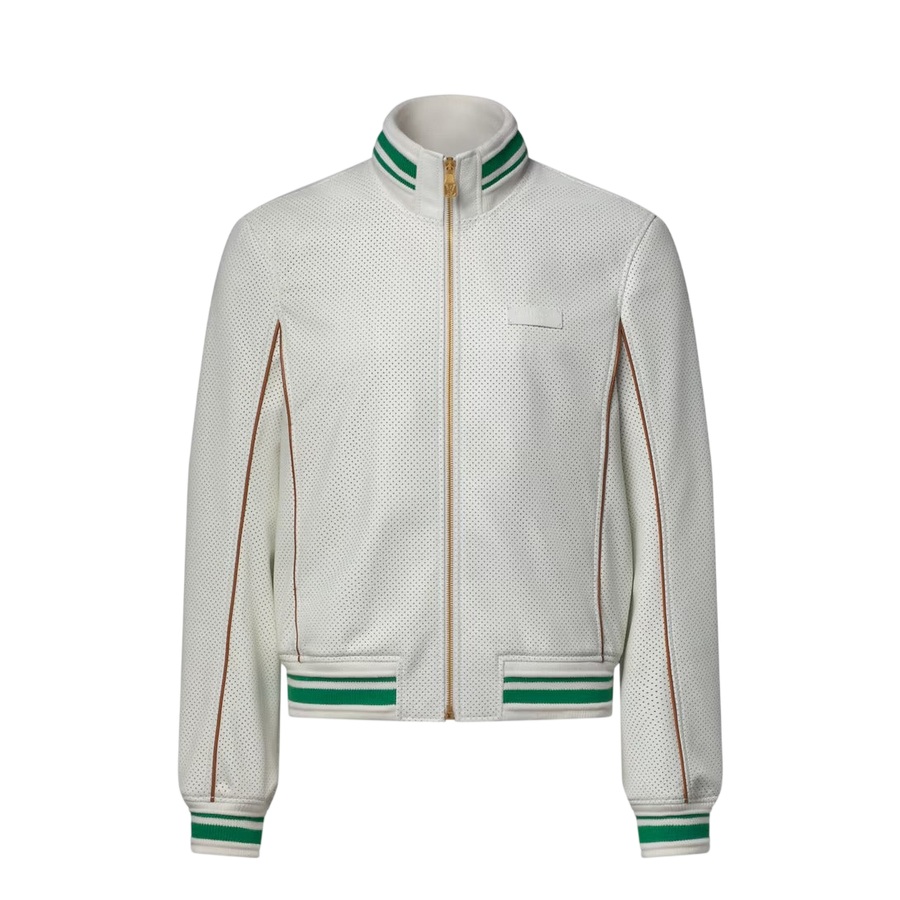 Louis Vuitton Perforated Leather Tracktop — White