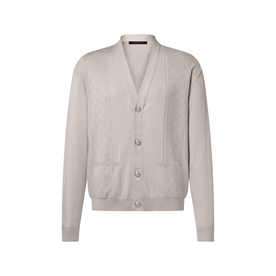 Louis Vuitton Pointelle Cotton-Silk Cardigan — Ivory