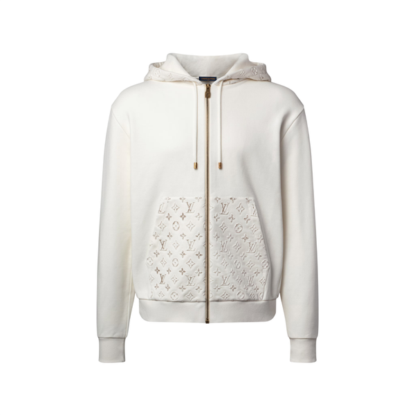 Louis Vuitton Moletom com fecho de correr refletivo — Branco leitoso