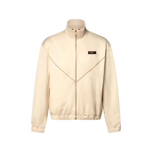 Louis Vuitton Satin Track Top — Beige chiaro