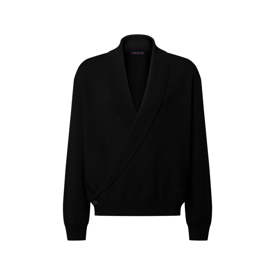 Chaqueta de punto con cuello chal de Louis Vuitton — Negro