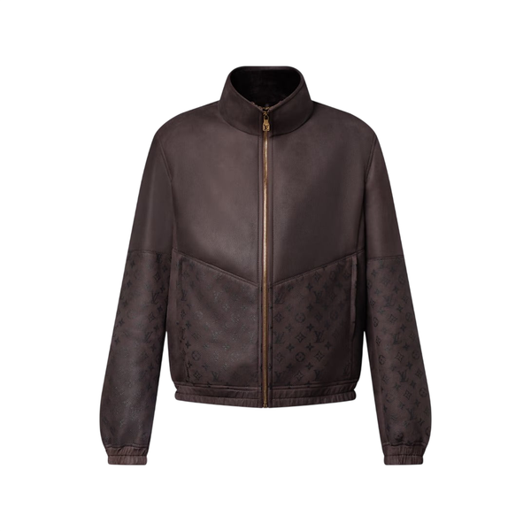 Louis Vuitton Shearling Track Top — Marrone foca