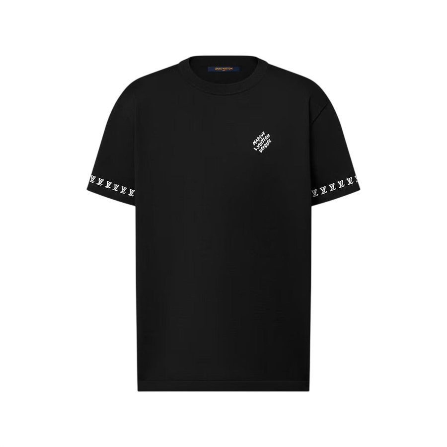 Louis Vuitton Short-Sleeved Cotton Crewneck — Black