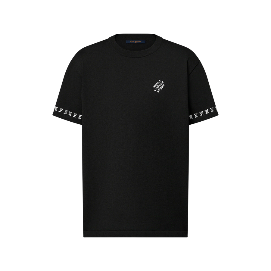 Louis Vuitton Short-Sleeved Cotton Crewneck — Black