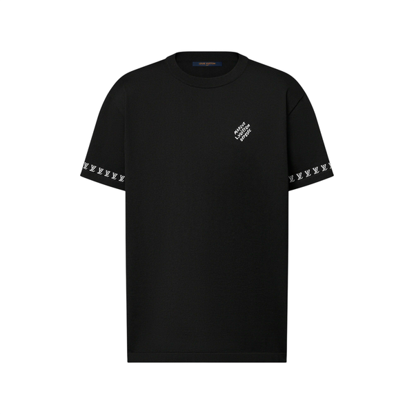 Louis Vuitton Maglia girocollo in cotone a maniche corte — Nera