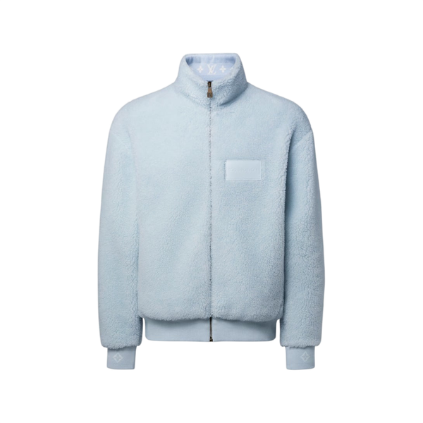 Louis Vuitton Giacca in pile con toppa distintiva — Blu