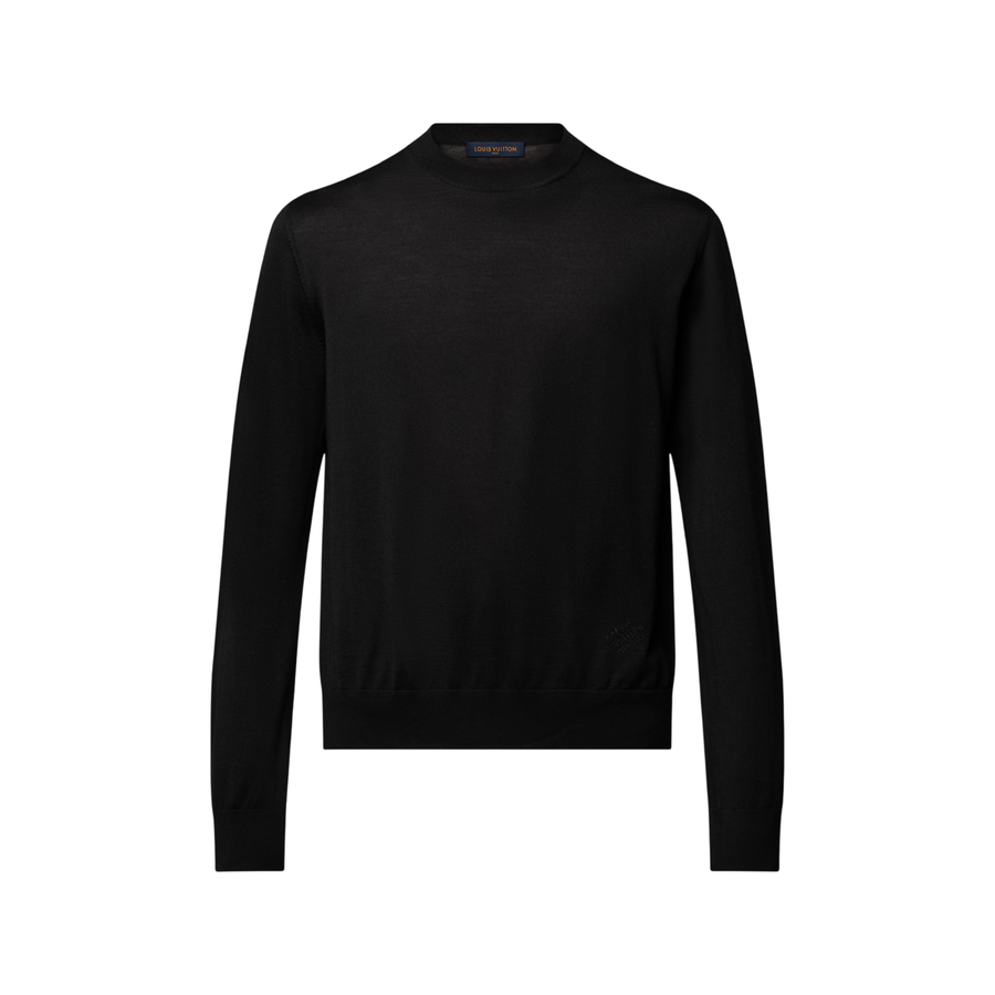 Pull ras du cou Louis Vuitton en mélange de soie, cachemire et laine — Noir