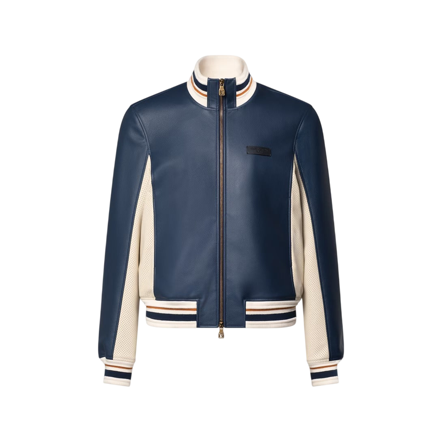 Louis Vuitton Sporty Leather Track Top — Indigo