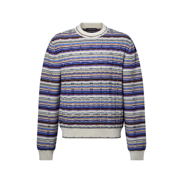 Louis Vuitton Maglia girocollo a trecce a righe — Multicolore