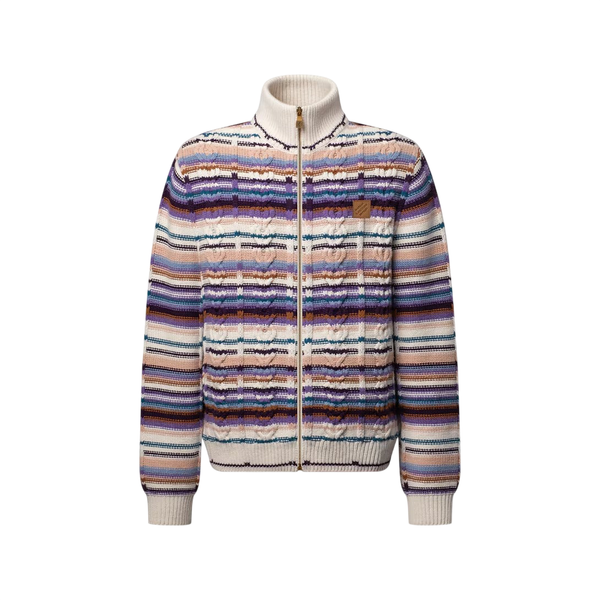 Louis Vuitton Maglia a trecce a righe Track Top — Multicolore