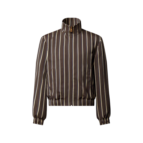 Louis Vuitton Maglia a righe con cerniera Track Top — Chicco di caffè
