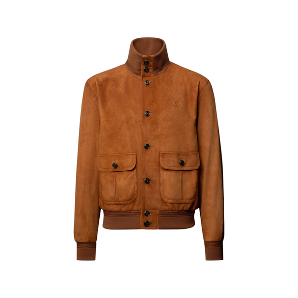 Louis Vuitton Giacca da aviatore in pelle scamosciata — Marrone chiaro