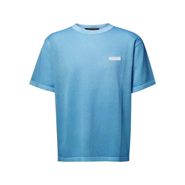 Louis Vuitton Maglia girocollo a maniche corte sbiancata dal sole — Azzurro cielo