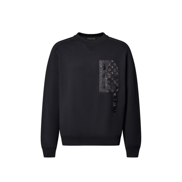 Felpa Louis Vuitton con dettagli tecnici distintivi — Nero intenso