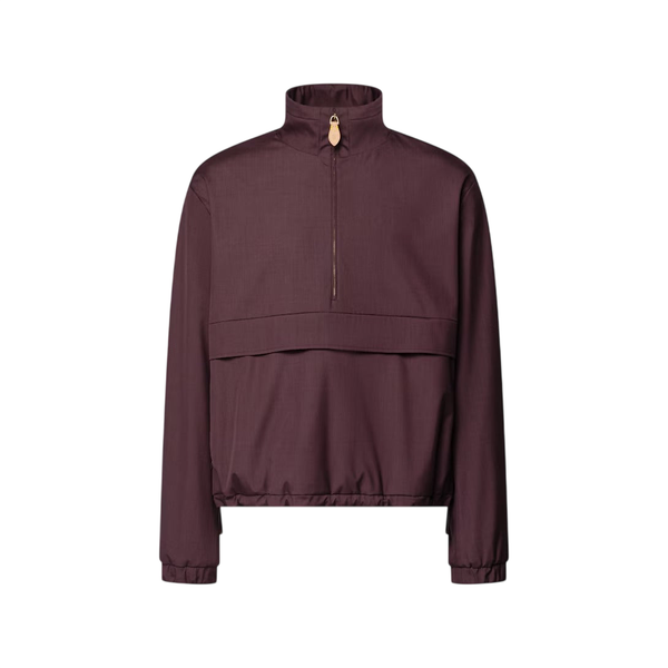 Louis Vuitton Anorak tecnico in lana e seta — Marrone