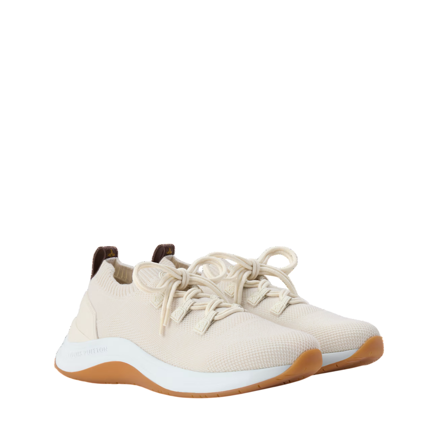 Louis Vuitton Wavelight Knitted cream sneakers