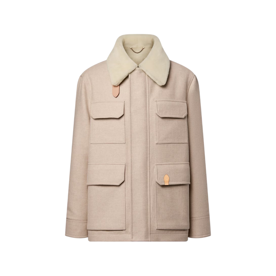 Louis Vuitton Wintry Wool Cashmere Field Parka — Beige