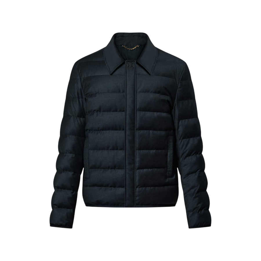 Louis Vuitton Wool-Silk Blend Light Down Blouson — Dark Navy
