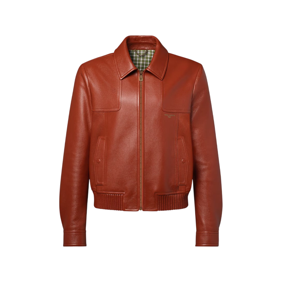 Louis Vuitton Zippered Leather Jacket — Orangeade