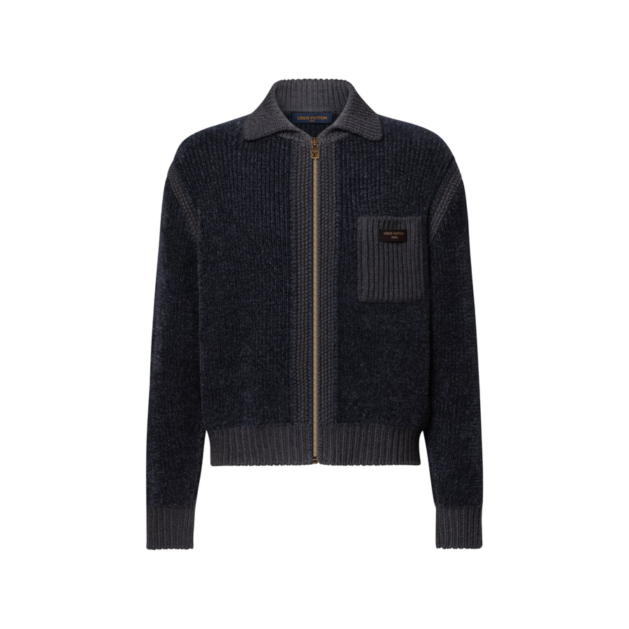 Louis Vuitton Zippered Textured Overshirt — Black