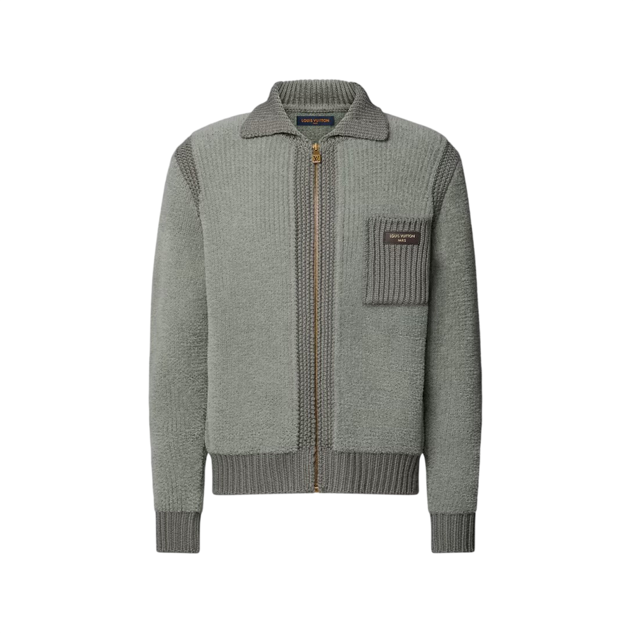 Louis Vuitton Zippered Textured Overshirt — Cameo Green