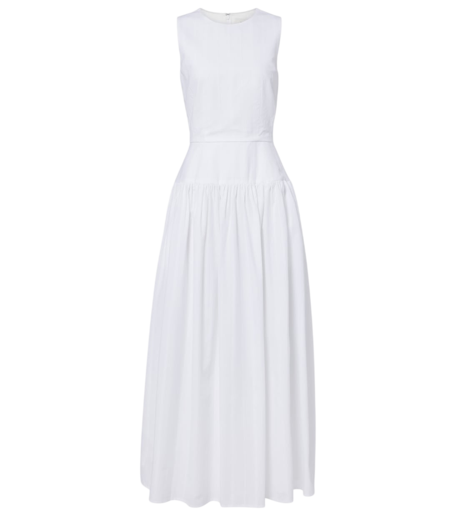 Robe longue en popeline de coton Ama de Loulou de Saison