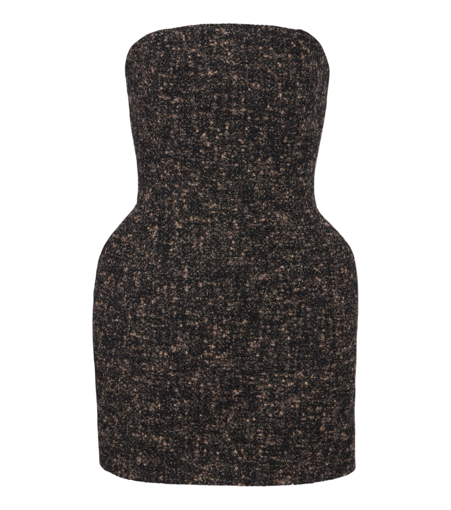 Magda Butrym Abito bustier in bouclé di misto lana e cashmere
