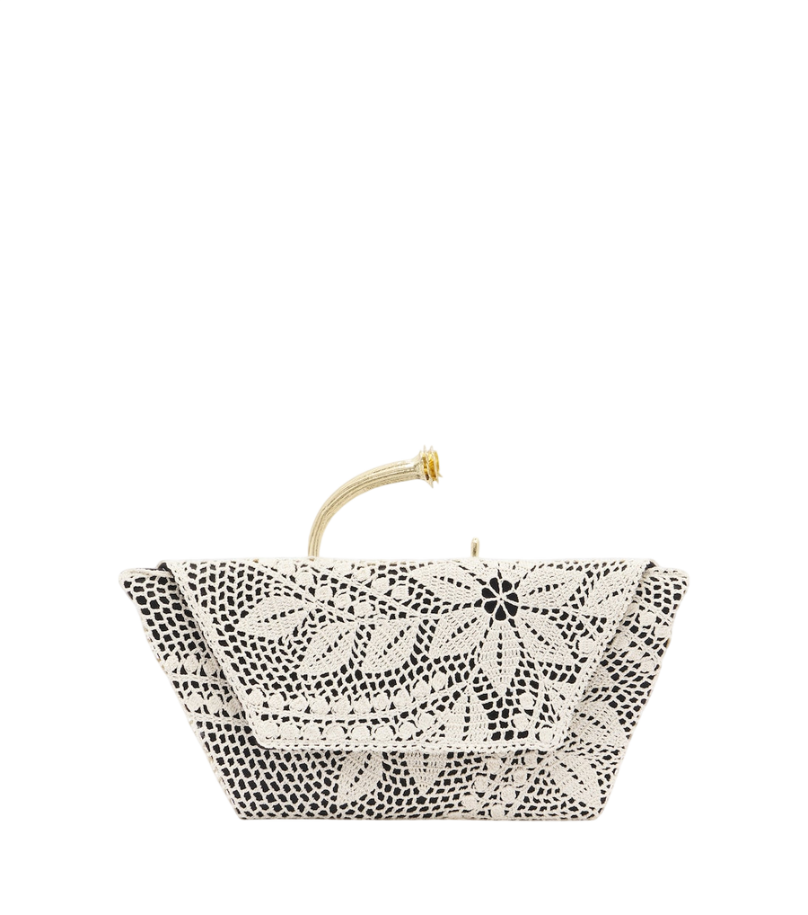 Bolso de mano de ganchillo y satén con pulsera de Magda Butrym