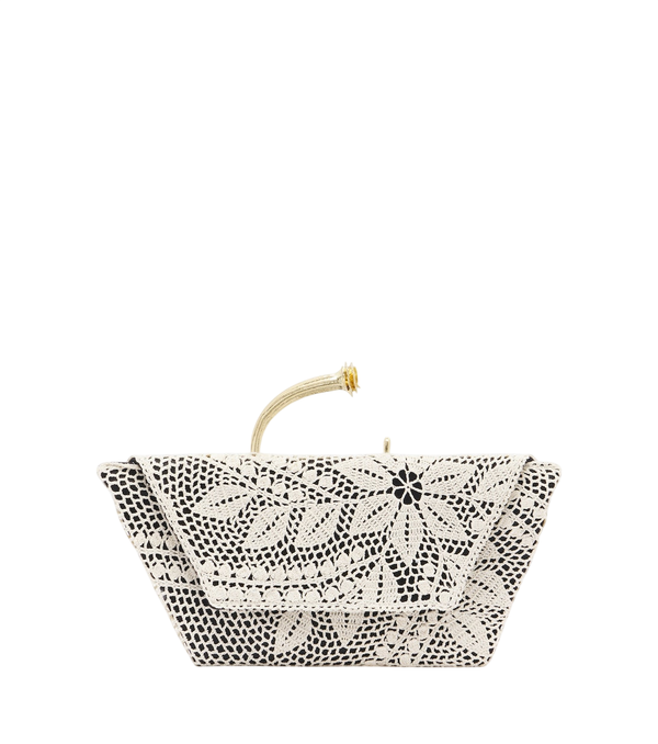 Magda Butrym Pulseira de crochê e clutch de cetim