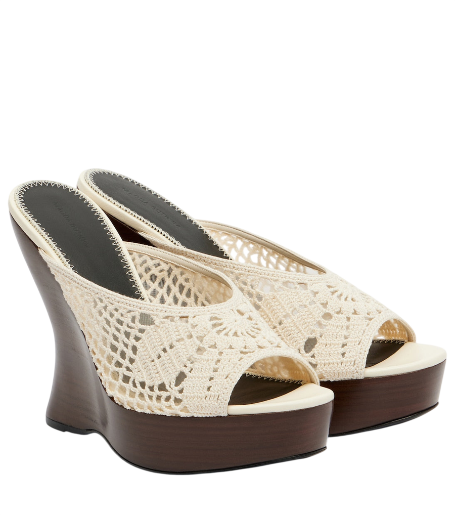 Magda Butrym Crochet wedge sandals