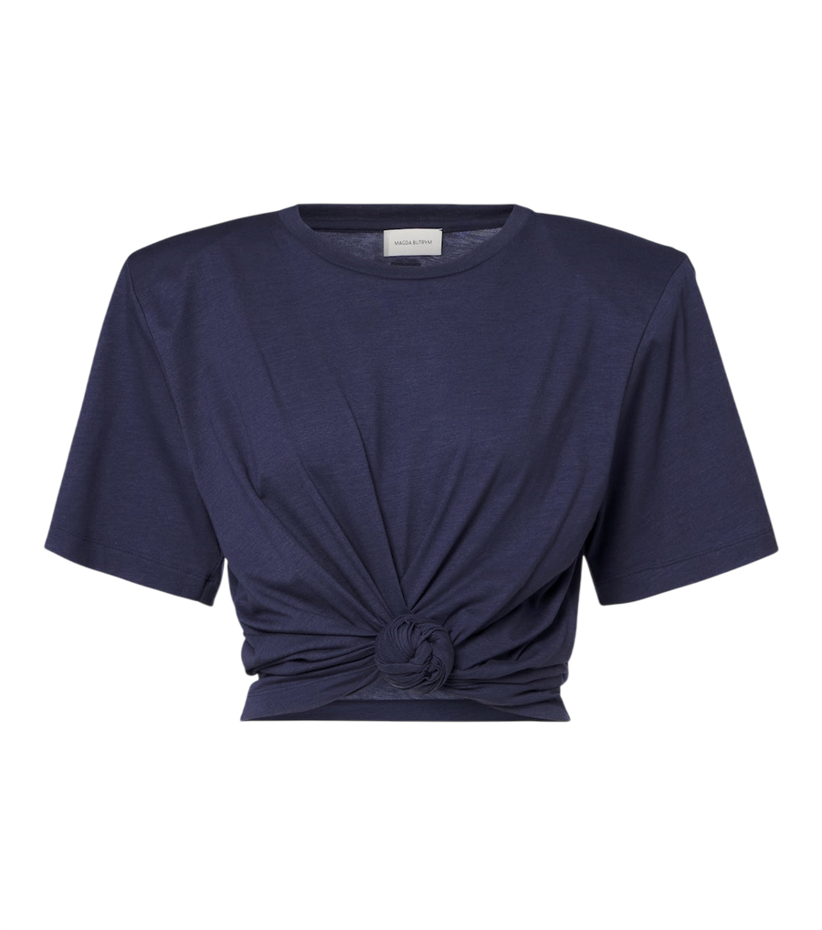 Magda Butrym Cropped cotton-blend T-shirt
