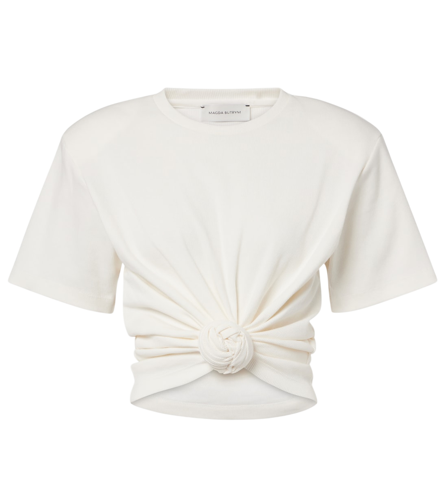 Camiseta corta de mezcla de algodón de Magda Butrym