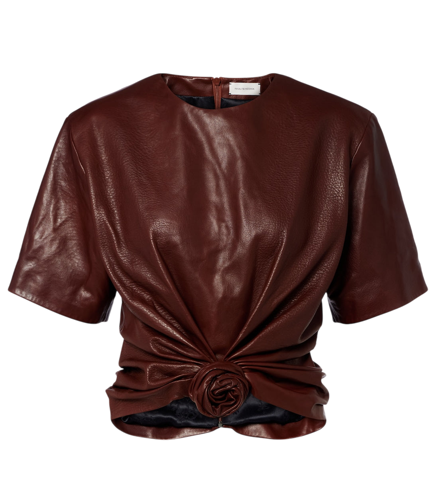 Magda Butrym Cropped leather top