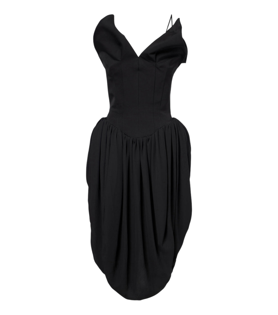 Robe corset drapée en coton et soie Magda Butrym