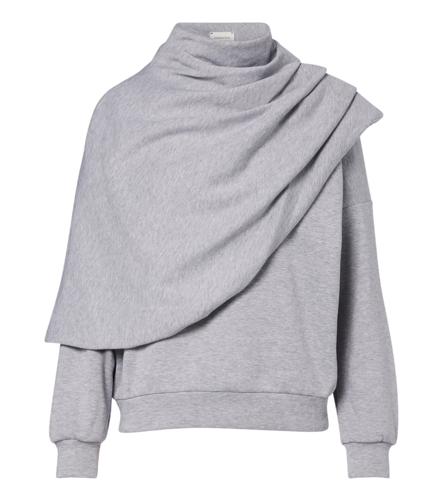Sudadera de punto de mezcla de algodón con drapeado de Magda Butrym