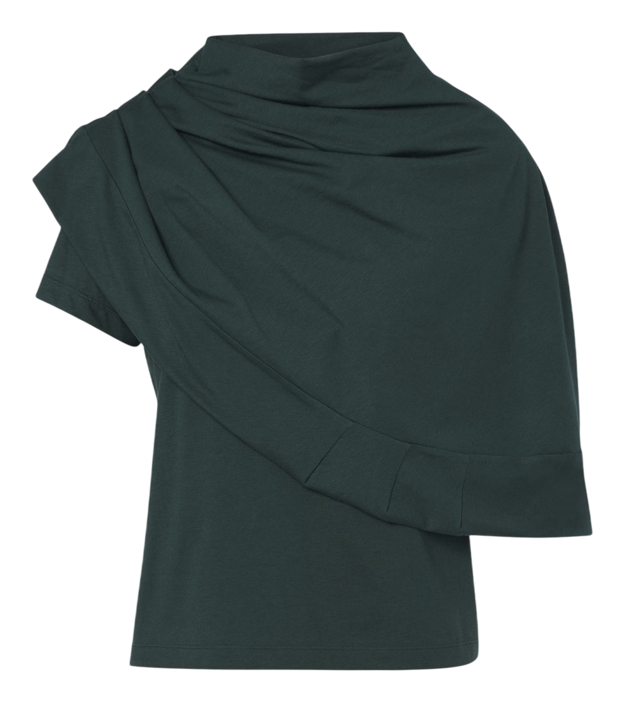 Magda Butrym Set composto da top e sciarpa in jersey di misto cotone drappeggiato