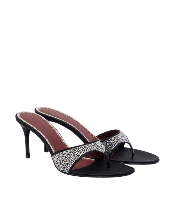 Magda Butrym Embellished satin thong sandals