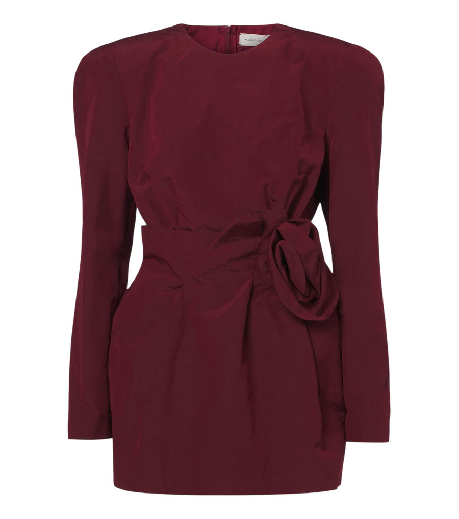 Magda Butrym Floral-appliqué cotton and silk minidress