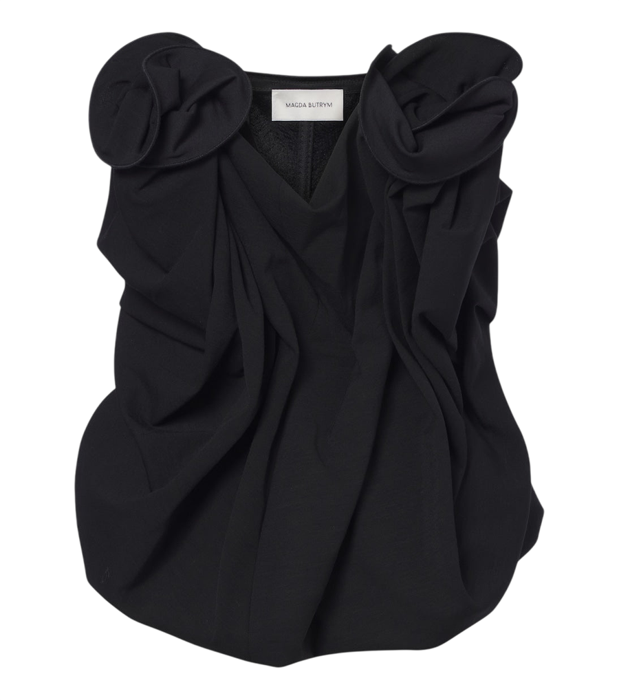 Magda Butrym Blusa de lã com apliques florais