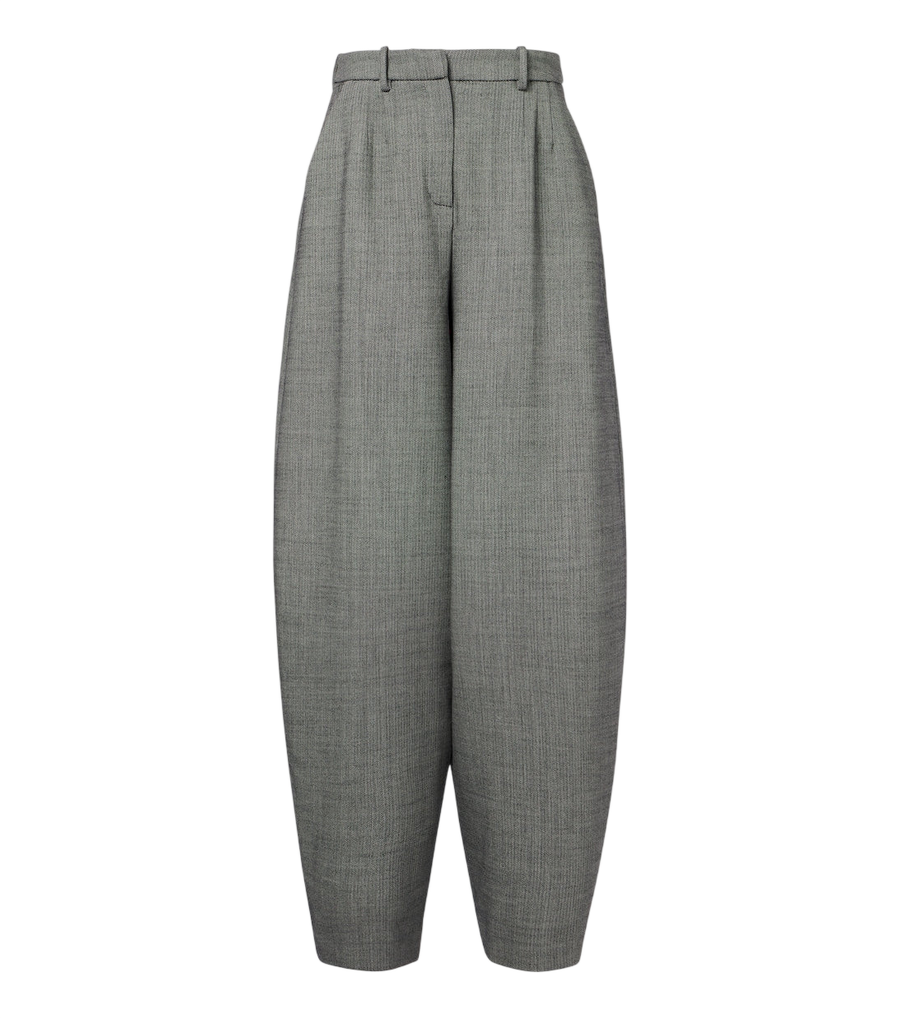 Magda Butrym Herringbone wool-blend barrel-leg pants