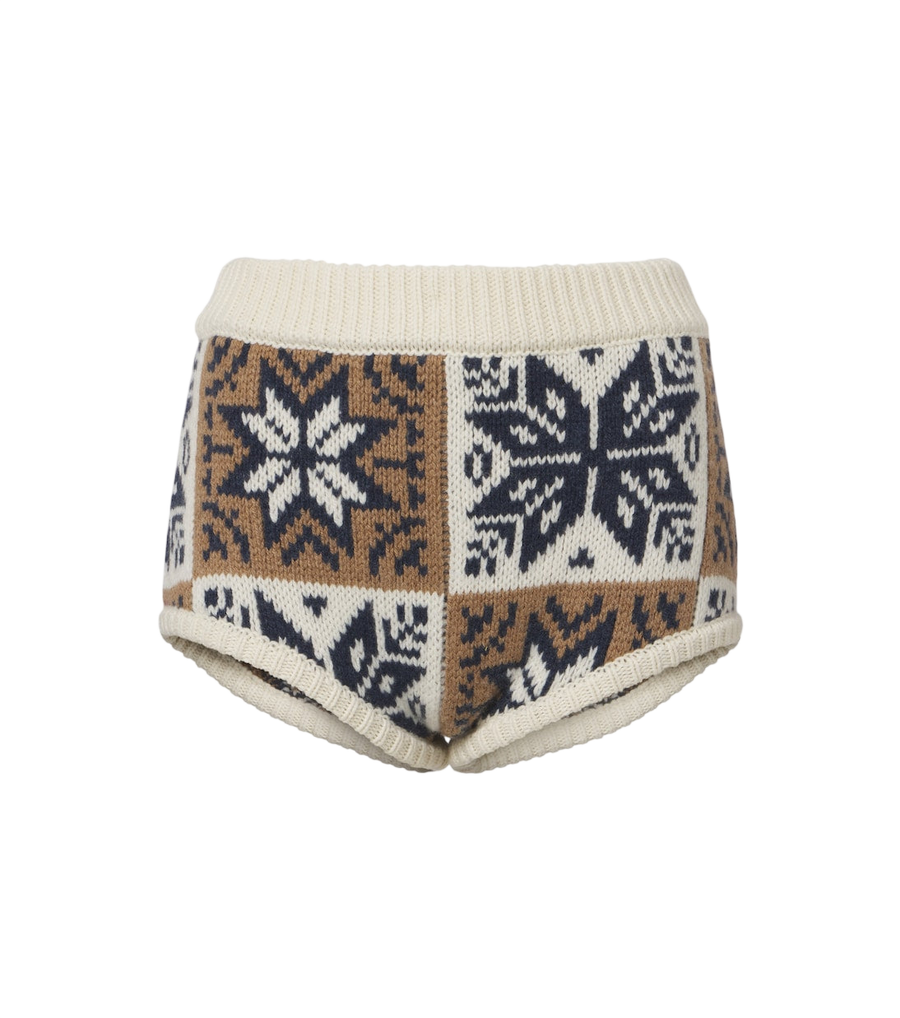 Magda Butrym Jacquard wool and cashmere shorts