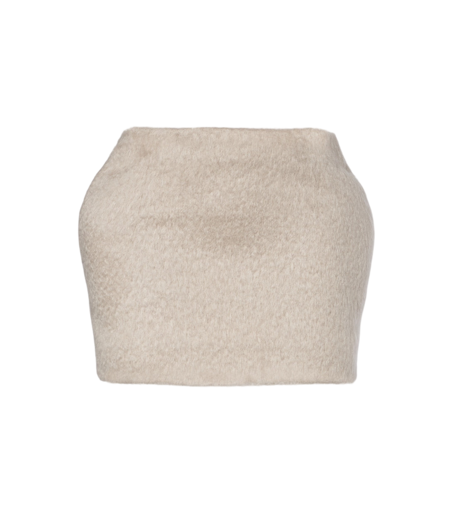 Minijupe en mélange de mohair et de laine Magda Butrym