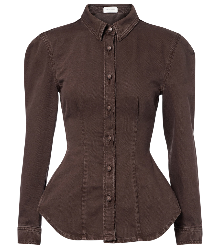 Chaqueta vaquera con péplum de Magda Butrym