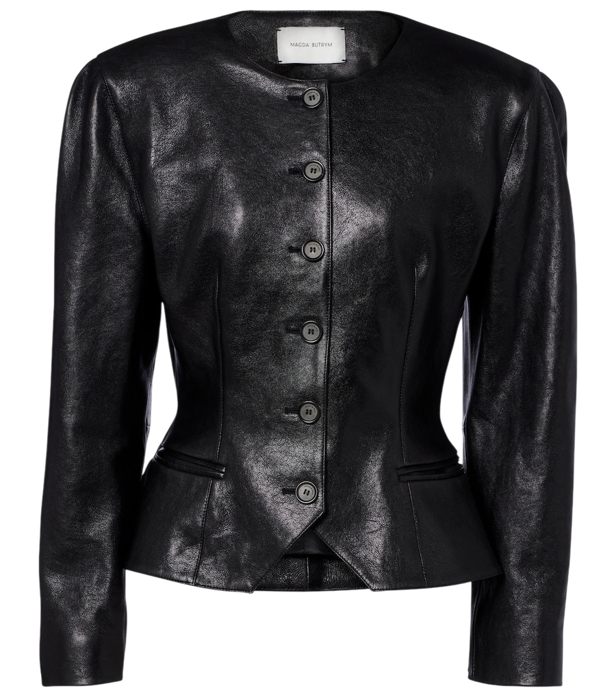 Magda Butrym Peplum leather jacket