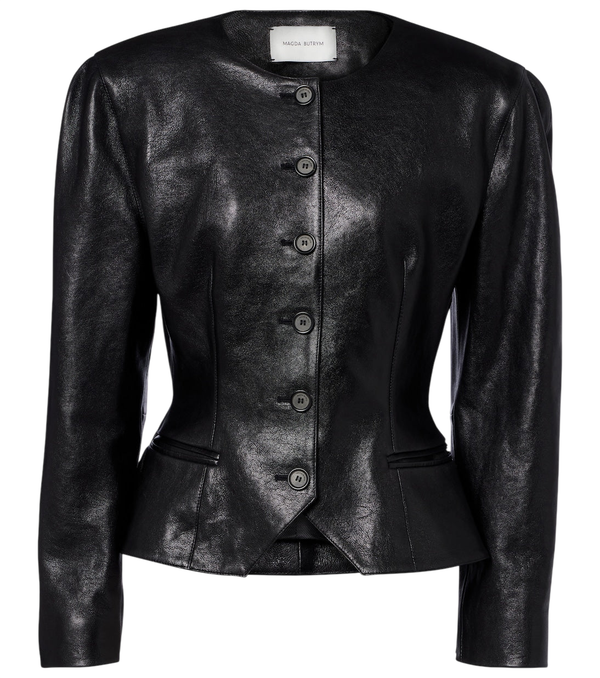 Magda Butrym Peplum leather jacket